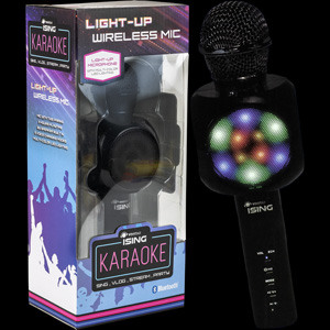 Ising Karaoke Microphone-Black - Karaoke Mic Product Shot - aa Global - EL3000